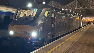 Class 68 NOISE  68012 Departs Banbury  14012023 [upl. by Yereffej]