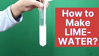 How to make Lime Water CaOH2 at home Chemistry [upl. by Tandy]