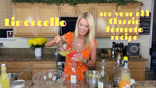 Limoncello 100 year old Classic Sorrento Recipe 🍋 [upl. by Drofiar]