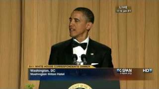 CSPAN President Obama at the 2011 White House Correspondents Dinner [upl. by Ahsiyn]