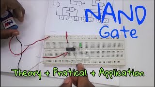 Logic Gates NAND Gate  Theory  Practical  Application  In Hindi [upl. by Ahsiekyt]