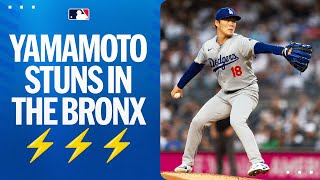 Yoshinobu Yamamoto strikes out 7 in the Bronx  山本由伸ハイライト [upl. by Aimehs254]