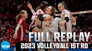 Wisconsin vs Jackson State 2023 NCAA volleyball first round  FULL REPLAY [upl. by Solracesoj]