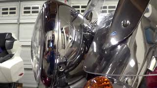 Motorcycle LED Headlight bulb conversion replacement review H4 [upl. by Lyontine58]