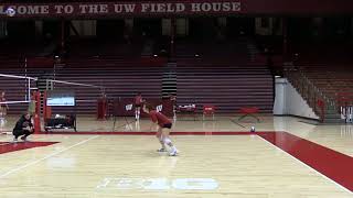 Wisconsin Volleyball Serve Receive Drill and Mechanics [upl. by Nicholas]