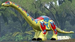 LEGO Jurassic World  Apatosaurus Unlock Location  Gameplay Skeleton amp Custom Dinosaur Showcase [upl. by Yttel]