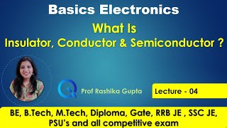 lecture 4 What Is Insulator Conductor amp Semiconductor [upl. by Woermer810]