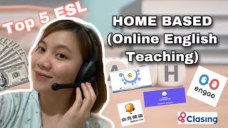 TOP 5 ONLINE TEACHING JOBS  HOMEBASED WORK  Work from Home  200phphr  Teach English  ESL [upl. by Ayote]