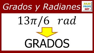 CONVERSIÓN DE RADIANES A GRADOS  Ejercicio 3 [upl. by Tollman]