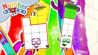 Numberblocks Thirteen amp Fourteen  Learn to Count [upl. by Eerat]