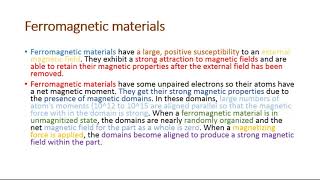 Difference between Diamagnetic Paramagnetic and Ferromagnetic Materials [upl. by Hsirahc671]