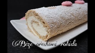 Bezé ořechová roláda ♥ Valentýnská edice ♥ Dvě v troubě ♥ CZSK HD recipe [upl. by Nehgam152]