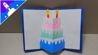 Como fazer um cartão de aniversário 3D  Cartão popup [upl. by Jakob]