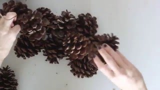 DIY Practically Free Pinecone Wreath [upl. by Llirrem]