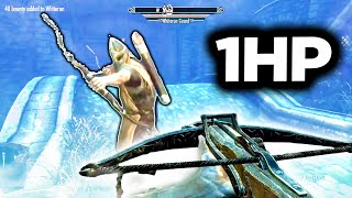 Can you BEAT Skyrim with 1HP [upl. by Ardnuahsal265]