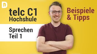 telc c1 Hochschule  Mündliche Prüfung  Präsentation Zusammenfassung und Fragen [upl. by Clabo]