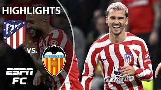 Atletico Madrid vs Valencia  Full Match Highlights  ESPN FC [upl. by Loftus]