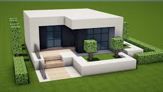 KLEINES MODERNES HAUS in MINECRAFT bauen TUTORIAL HAUS 211 [upl. by Ahsert]