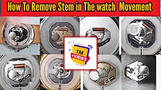 How To Remove Stem in The Watch Common Movement  Watch Repair Channel  SolimBD [upl. by Eirot779]