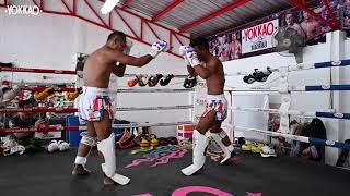 Rodtang Jitmuangnon Vs Saenchai  Muay Thai legends sparring  YOKKAO Training Center in Bangkok [upl. by Livingstone]