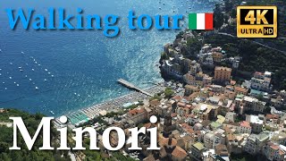 Minori Campania Italy【Walking Tour】With Captions  4K [upl. by Are]