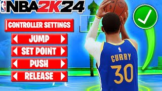 How to Shoot in NBA 2K24  Shot Timing Visual Cue Best Controller Settings [upl. by Idaline]