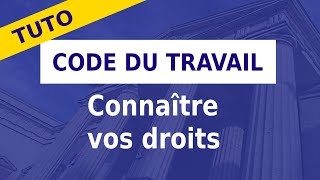 CODE DU TRAVAIL  GRATUIT légifrance [upl. by Arretal]