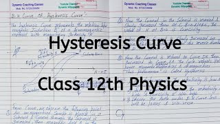 Hysteresis Curve Chapter 5 Magnetism and Matter Class 12 Physics [upl. by Holsworth]