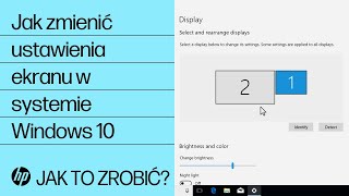 Jak zmienić ustawienia ekranu w systemie Windows 10  HP Support [upl. by Lasyrc]