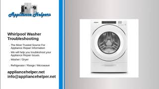 Whirlpool Washer Troubleshooting [upl. by Free646]