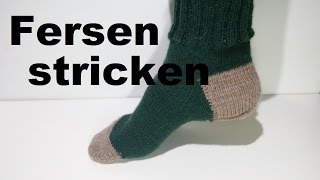 Fersen stricken  Käppchenferse  Socken stricken [upl. by Jenne422]