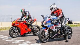 2019 BMW S1000RR vs Ducati Panigale V4R Review [upl. by Coughlin]