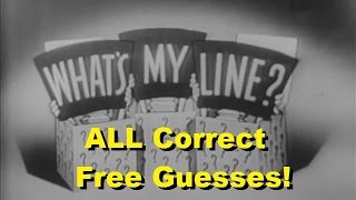 Whats My Line  ALL Correct Free Guesses CLIPS VIDEO [upl. by Assilat861]