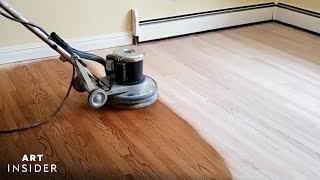 How Hardwood Floors Are Professionally Refinished [upl. by Odlanir]