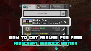 How To Get REALMS For FREE In Minecraft 116 Minecraft PE Windows 10 amp Xbox One [upl. by Stormy]