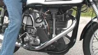 1953 Norton Manx 30M Vintage Motorcycle Test Drive [upl. by Aihsenak]