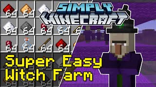 Easy Witch Farm Tutorial  Simply Minecraft Java Edition 117118 [upl. by Jeremie]