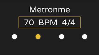 Metronome  70 BPM  44 Time with Accent [upl. by Gershom496]