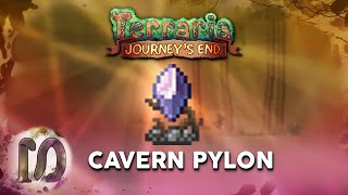 CAVERN PYLON  Underground Pylon  Terraria 14 Journeys End  How to get the Cavern Pylon [upl. by Nomannic]