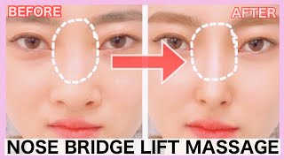 Nose Bridge Lift Massage Reshape Sharpen Your Nose Reduce Fat Nose Without Surgery [upl. by Ji530]