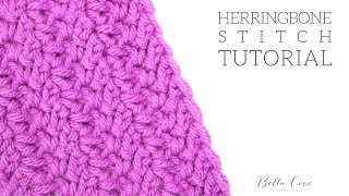 CROCHET Herringbone Stitch  Bella Coco [upl. by Aileduab]