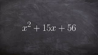 Quickly factoring a trinomial using the x method [upl. by Rhoades535]