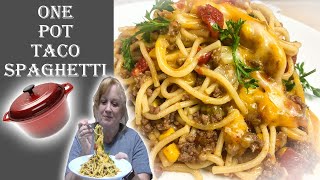 TACO SPAGHETTI ONE POT RECIPE  Cook with me a Delicious Dinner [upl. by Ailic253]