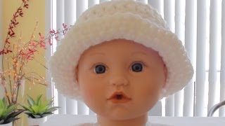 Crochet Quick Baby Hat with Brim [upl. by Nnywg]