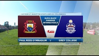 Premier Interschools Rugby  Paul Roos Gymnasium vs Grey College [upl. by Manbahs]