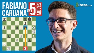 Fabiano Caruanas 5 Most Brilliant Chess Moves [upl. by Emylee670]