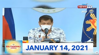 Balitanghali Express January 14 2021 HD [upl. by Auehsoj726]