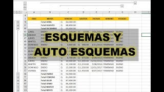 COMO UTILIZAR LOS ESQUEMAS EN EXCEL [upl. by Nylleoj]