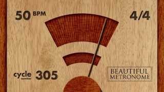 50 BPM 44 Wood Metronome HD [upl. by Yelraf]