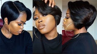 DIY 27 Piece amp A Lace Frontal Tapered Bob Wig [upl. by Boehmer]